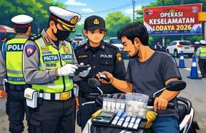 Nggak Pakai Helm, Pulangnya Malah Ikut Satresnarkoba Gambar ilustrasi, Razia Lalu Lintas Berujung Pengungkapan Sabu. (Bulmernews.id)