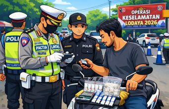 Nggak Pakai Helm, Pulangnya Malah Ikut Satresnarkoba Gambar ilustrasi, Razia Lalu Lintas Berujung Pengungkapan Sabu. (Bulmernews.id)