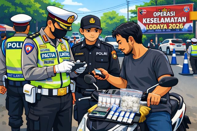 Gambar ilustrasi, Razia Lalu Lintas Berujung Pengungkapan Sabu. (Bulmernews.id)